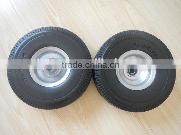 China pu wheels 3.50-4 with plastic rim for wagon