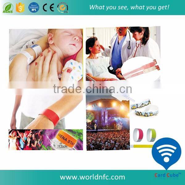 Single Use Construction Made of PVC RFID Disposable Wristband