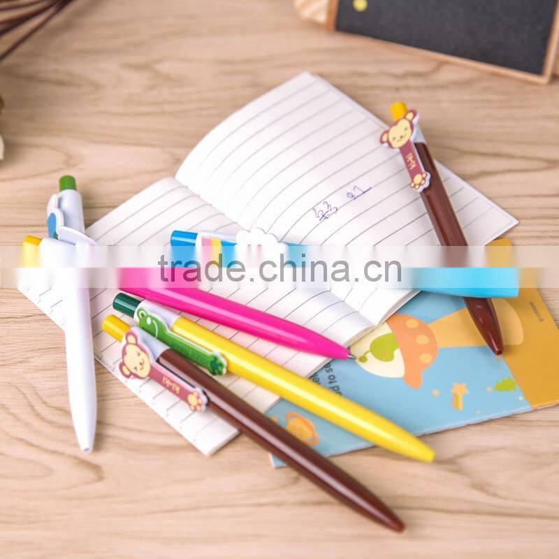 rainbow pen,cartoon lovely plastic ball pen