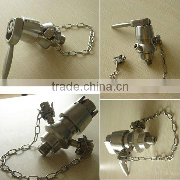 Sanitary stainless steel sterile sample valve