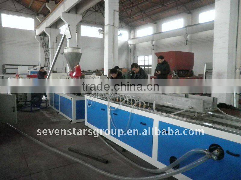 Wood plastic profile production line