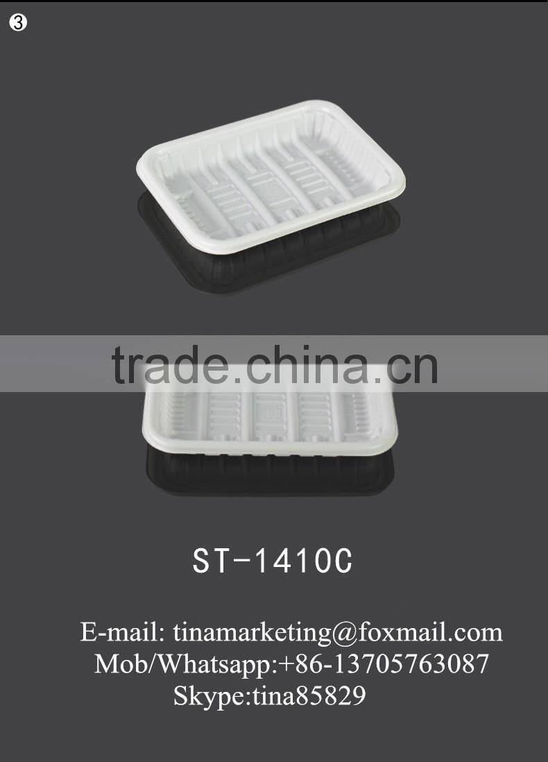 PP/PS/BOPS High Quality Disposable Supermarket Food Packaging Tray for Fresh Meat, Fruit, Vegetable Manufactory Price