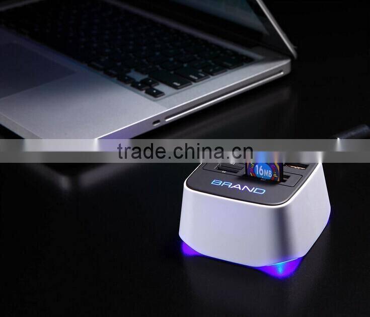 High Speed USB 2.0 HUB MS Micro SD MMC M2 Card Reader 3-Hubs Port Combo