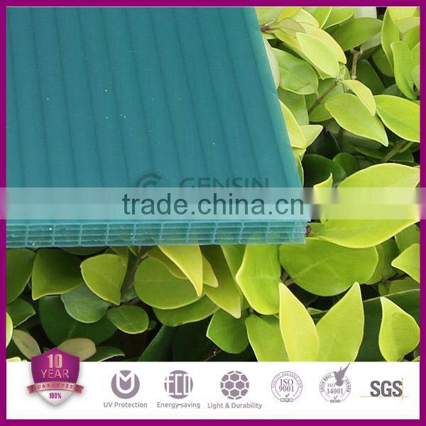 Five Walls Green Polycarbonate Sunshade Roof Sheet For Skylight Solar Control Grade A Cheap Price Wholesale 12mm