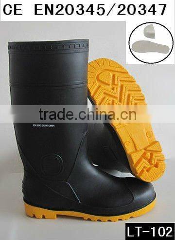 safety pvc boots EN ISO 20345 S5 steel toe insert safety boots