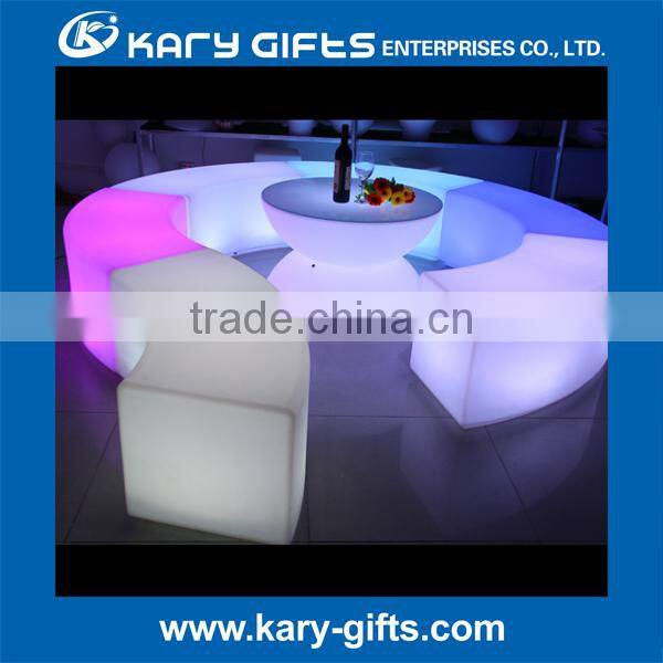 Valuable illuminated commercial furniture led waiting chair