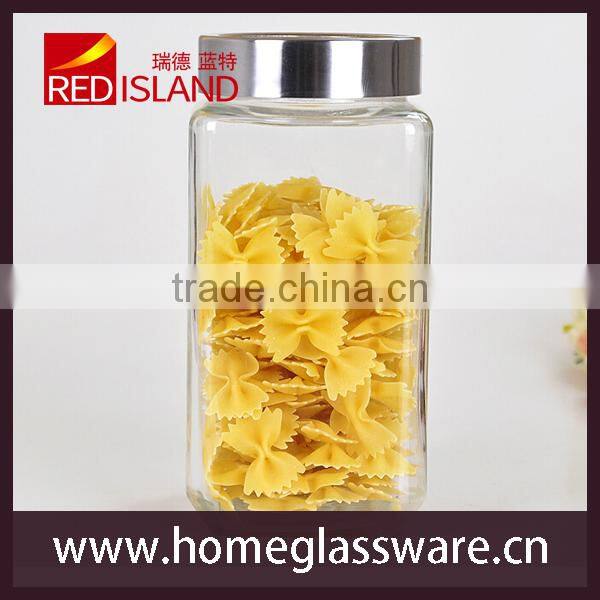hot sale clear food grade glass jar with lid