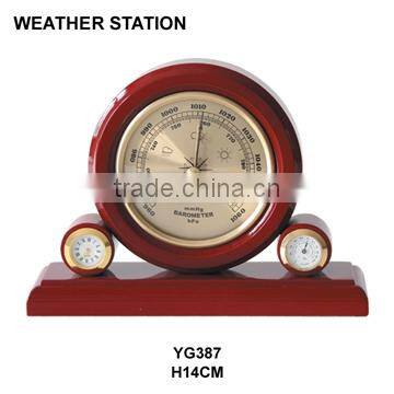indoor multifunction weather station YG318 with wood base