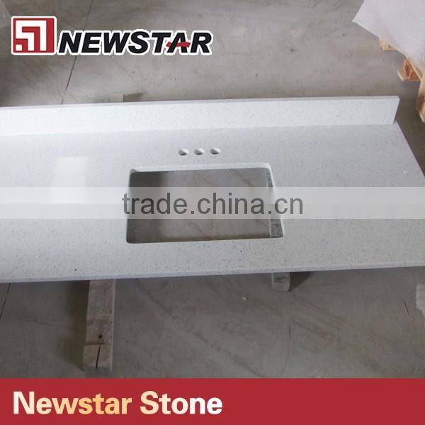 Artificial quartz cheap bathroom vanity tops for sale