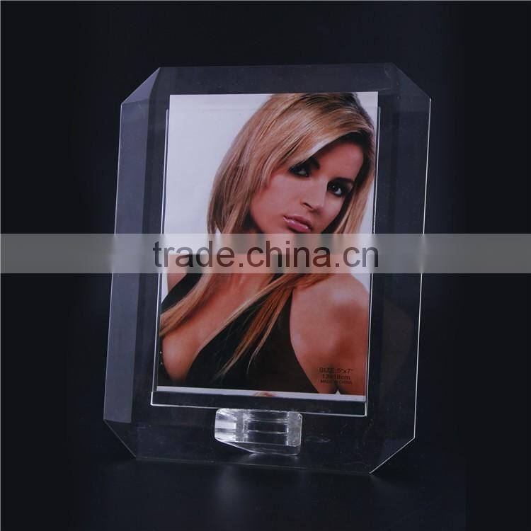 Professional factory supply small crystal glass photo frames CPF029