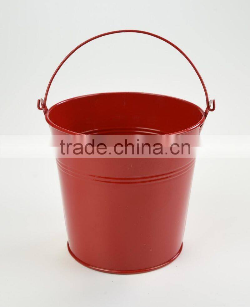 promote home & garden modern design round shape metal pail flowerpot
