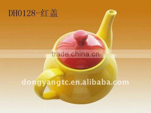 Porcelain color decal teapots
