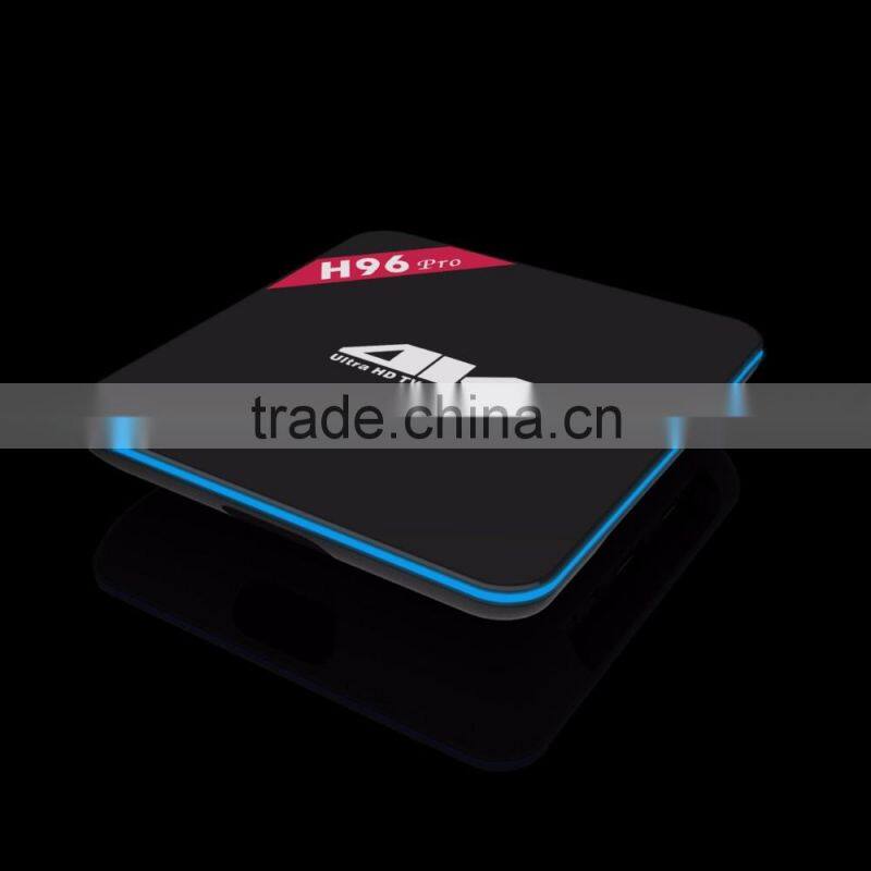 Hot sale H96 pro in set top box Amlogic S912 Octa Core android 6.0 Marshmallow tv box 2.0Ghz 2GB+16GB
