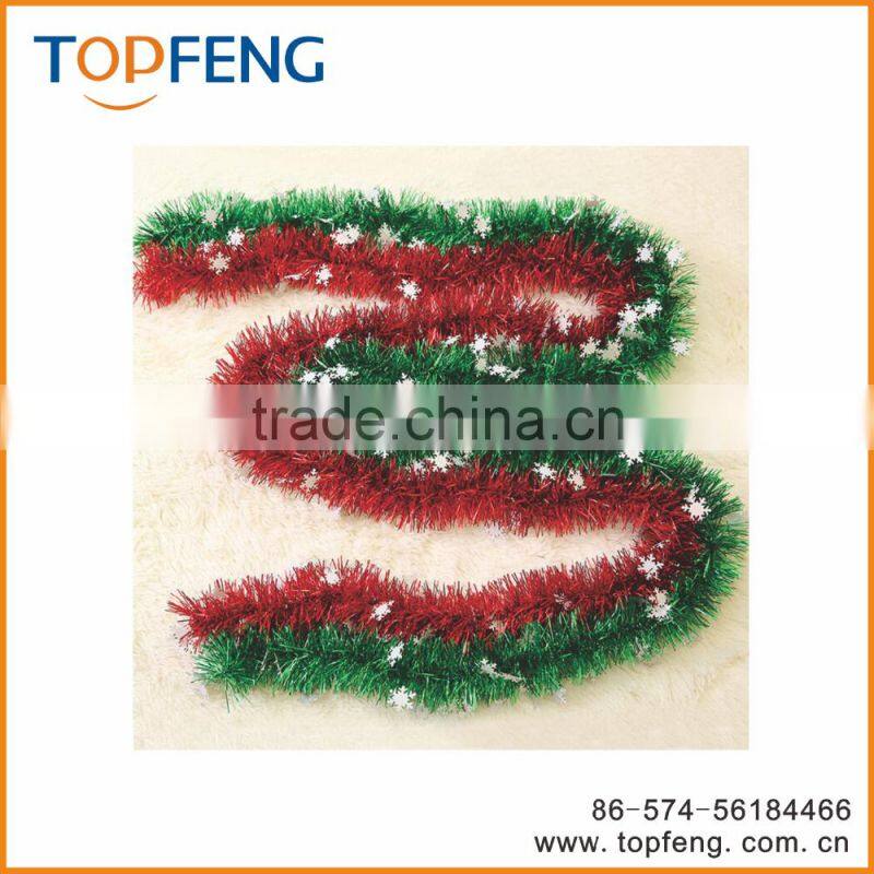 christmas tinsel with snowflake/stage decoration for festival /ornament christmas