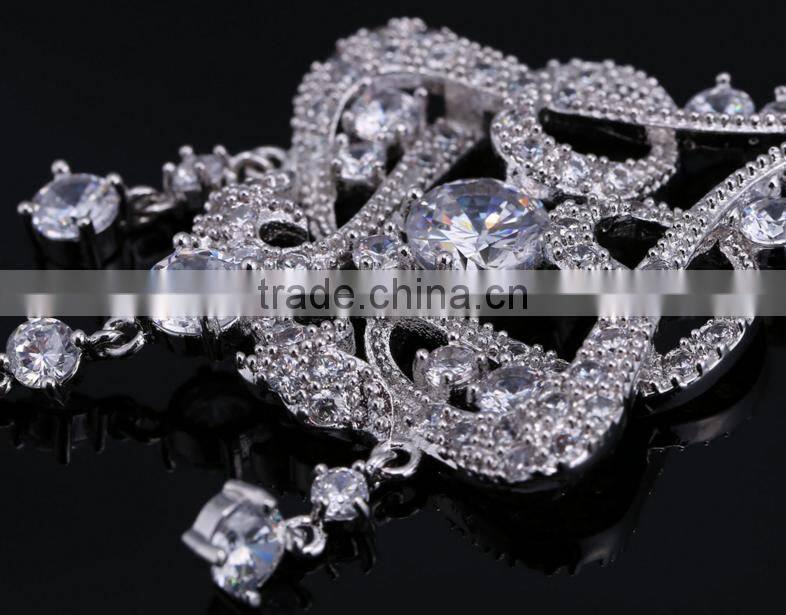 Wholesale Stock Small Order Fashion Women Retro Hollow Tassels Zircon Earrings