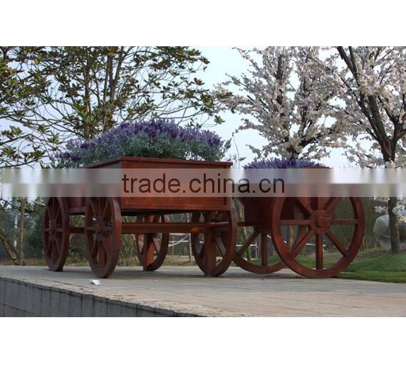 Arlau 3 piece wooden flower pots planters