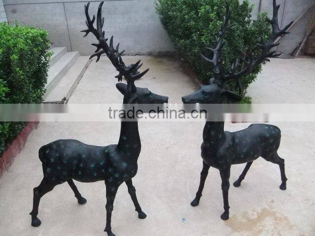 Bronze deer garden statues for outdoor decoration