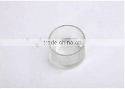 clear glass candle holder
