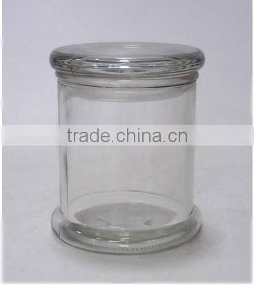 clear glass storage jar / glass food jar