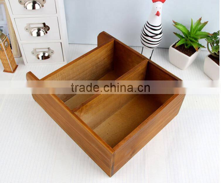 Hot sell refined Mini wooden storage bins custom