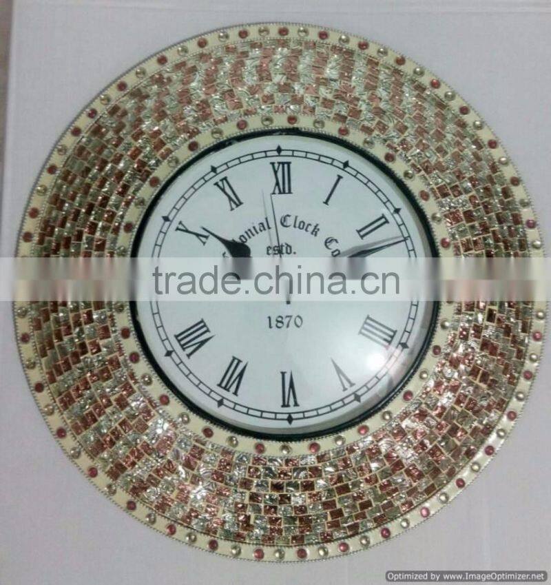 copper plated table clock