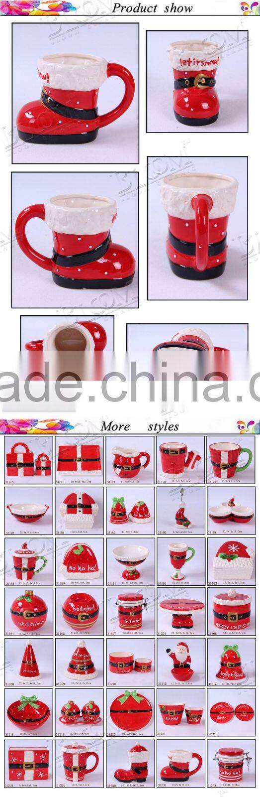 personalized shoe design ceramic christmas mug