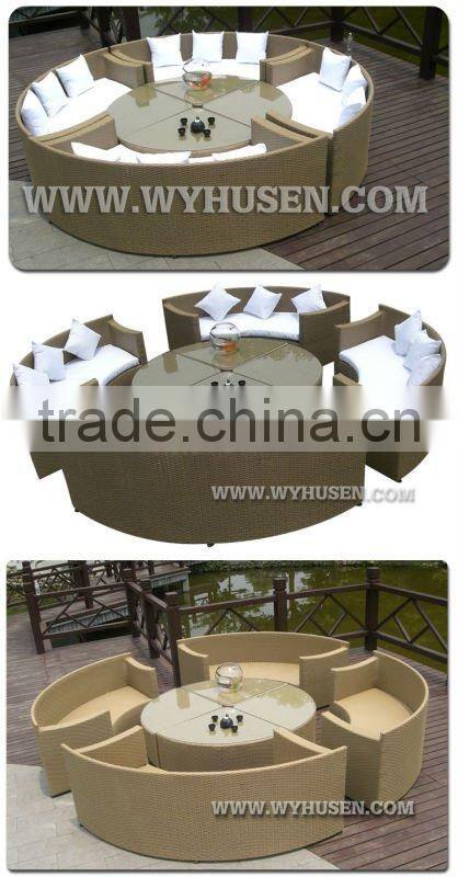 super thick restaurant top quality Rattan Dining Set with fashion style 2012