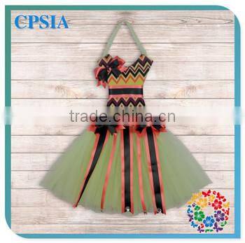 Grey Chevron Striped Rhinestone ribbon bow holder Pink Tulle Pettiskirt Beautiful Party Tutus dresses Decoration for Boutique