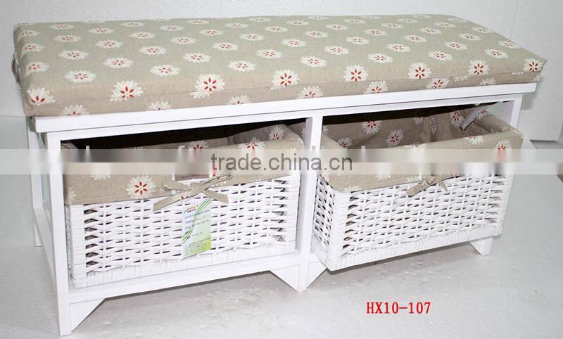 Comoda Banco Asiento para Vestibulo Pasillo Bano Dormitorio Blanco Nuevo