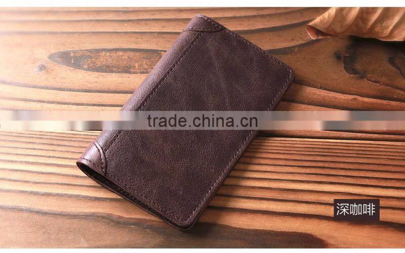 Retro Bifold Men pure leather business card holder fashion card wallet