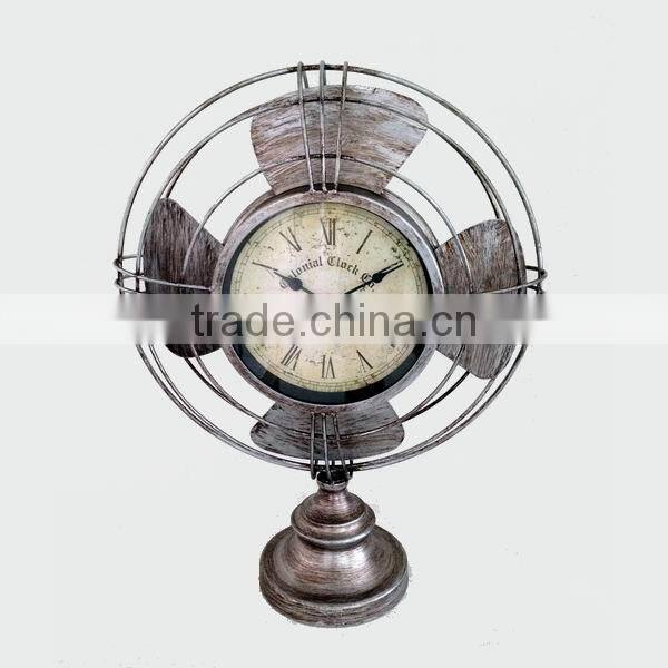Fan metal clock