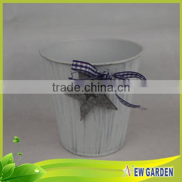 White and Green 12 Inch Flower Pot Or Any Size Welcome OEM