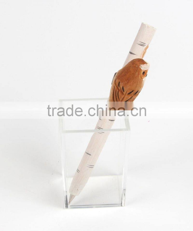 China new design popular Bird-shaped wooden ballpoint pen