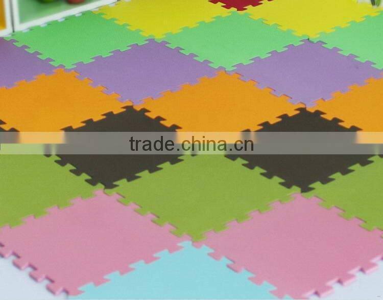 Top grade crossline eva plush baby puzzle mat