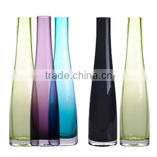 Wholesale glass flower vase tall slim vase