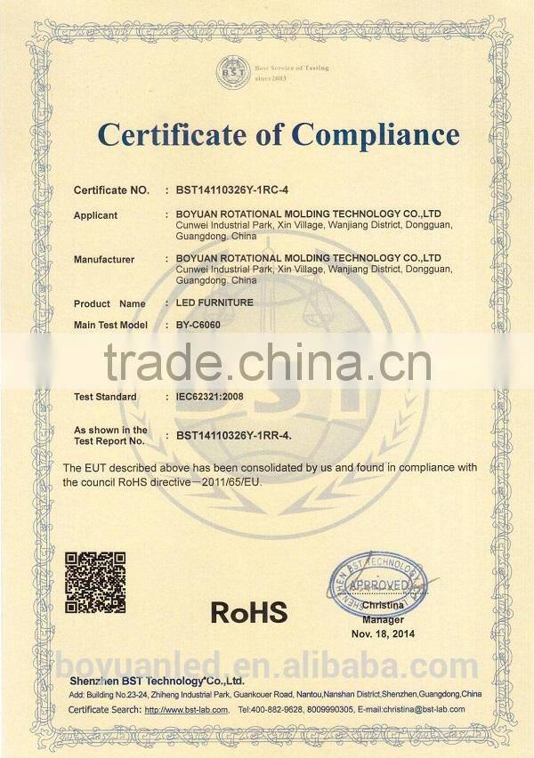 Led waterproof rechargeable illuminated outdoor pub pillar