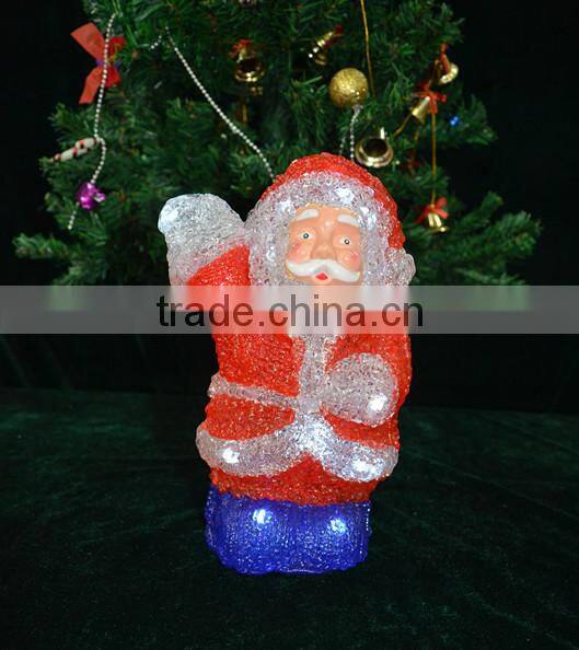 Battery operated led light acrylic snowman for indoor