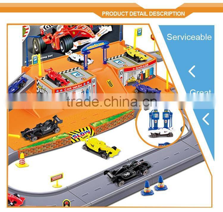 DIY Kid parking toy super garage playset