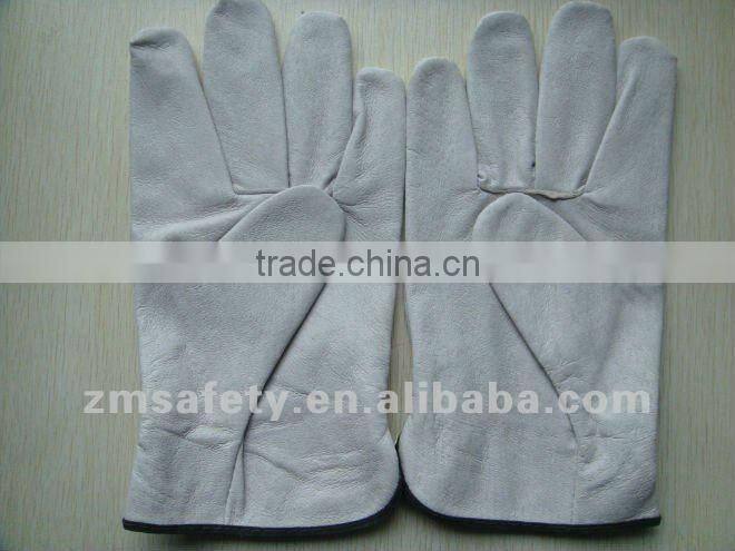 Yellow Cow Grain leather Driver glove with CE