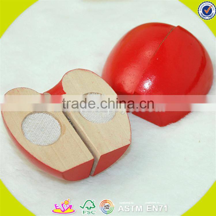 Wholesale funny wooden cutting fruits toy top quality wooden cutting fruits game pretend toy wooden cutting fruits toy W10B008