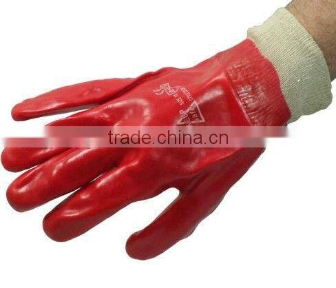 Red Color Rubber Gloves/Working Gloves From Guangzhou Supplier