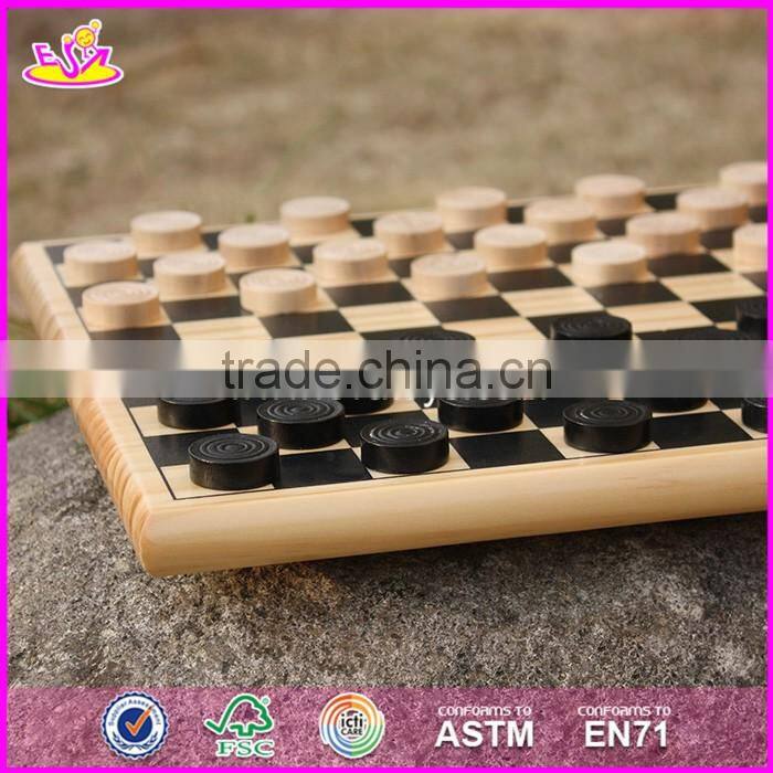 2017 New design children play wooden chess board W11A052