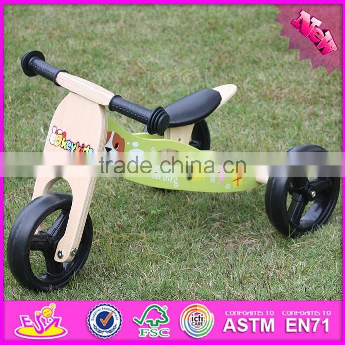 2016 new design 2 IN 1 wooden balance bike for 2 year old W16C098