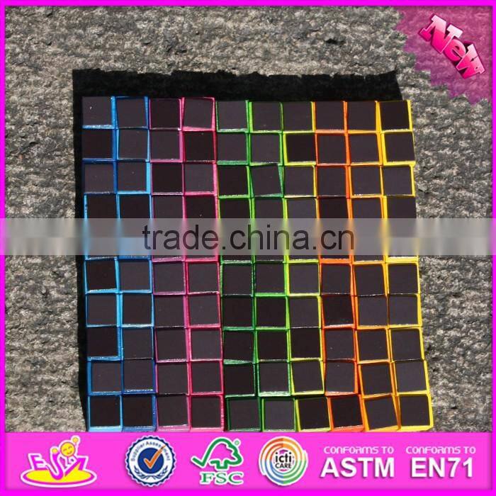 2017 new design 100 pieces educational magnetic wooden building blocks for toddlers W13A118