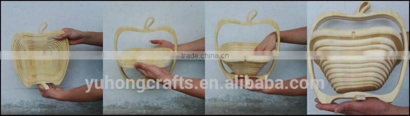 Custom made folding bamboo basket with competitive price
