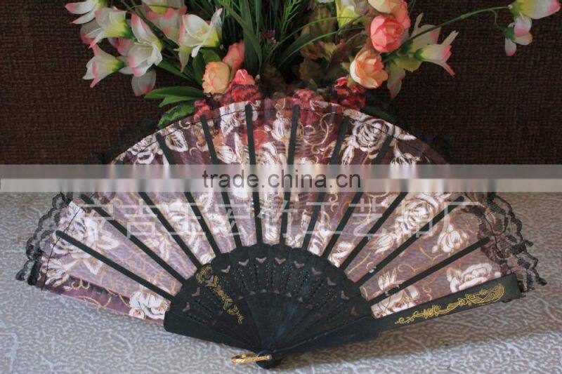 Spanish plastic hand folding fan