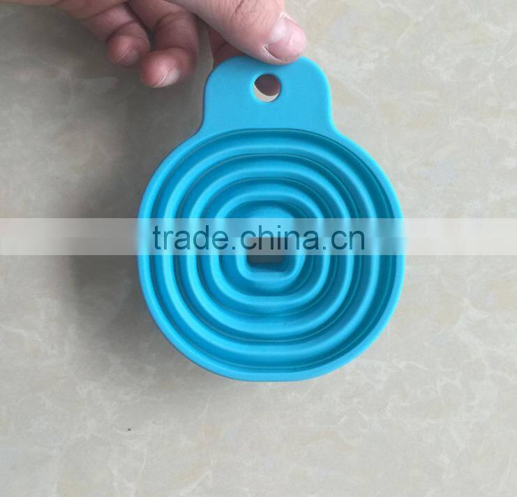 100% food grade collapsible silicone funnel Foldable Funnel