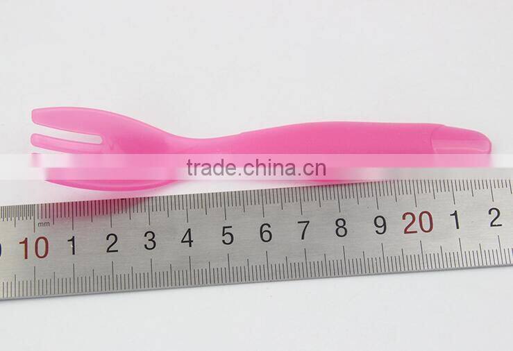 Factory sale soft PP baby spoon with fork baby spoon Tableware set