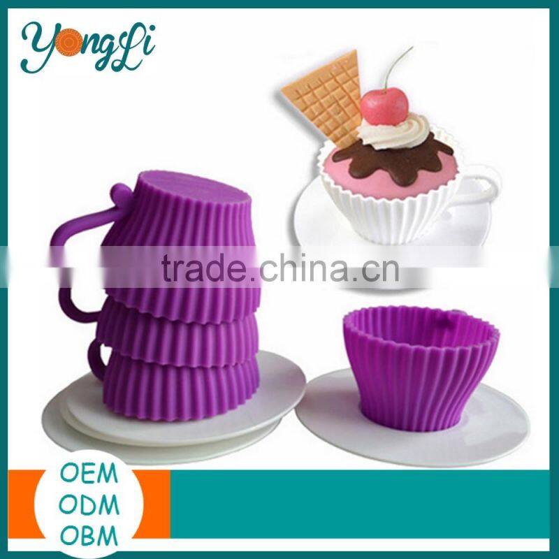 Oven Hamburger Perforated Baguette Mini Cupcake Cake Flat Silicone Baking Tray