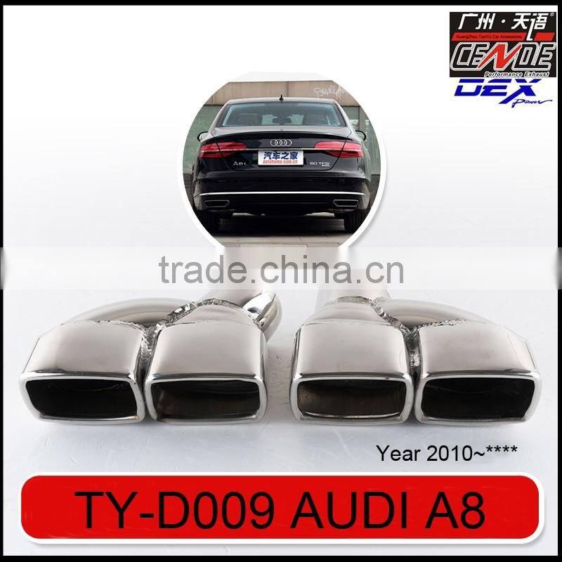 stainless muffler tip in exhaust pipe for Audi A8